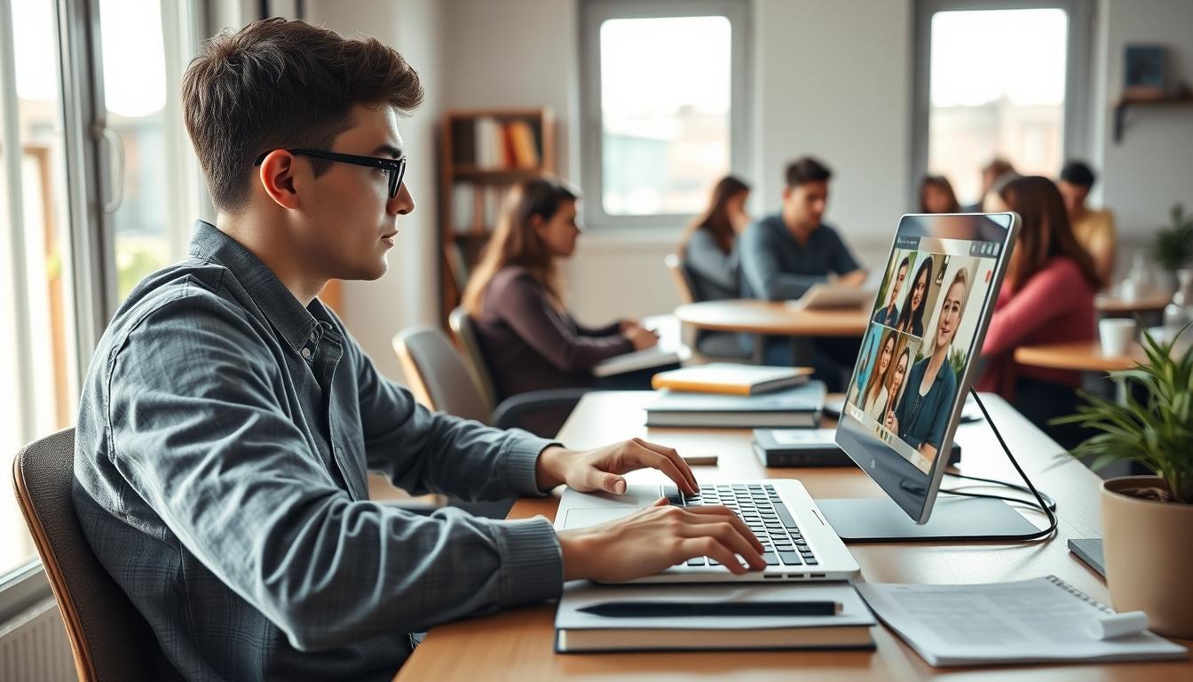 Students working in research laboratory