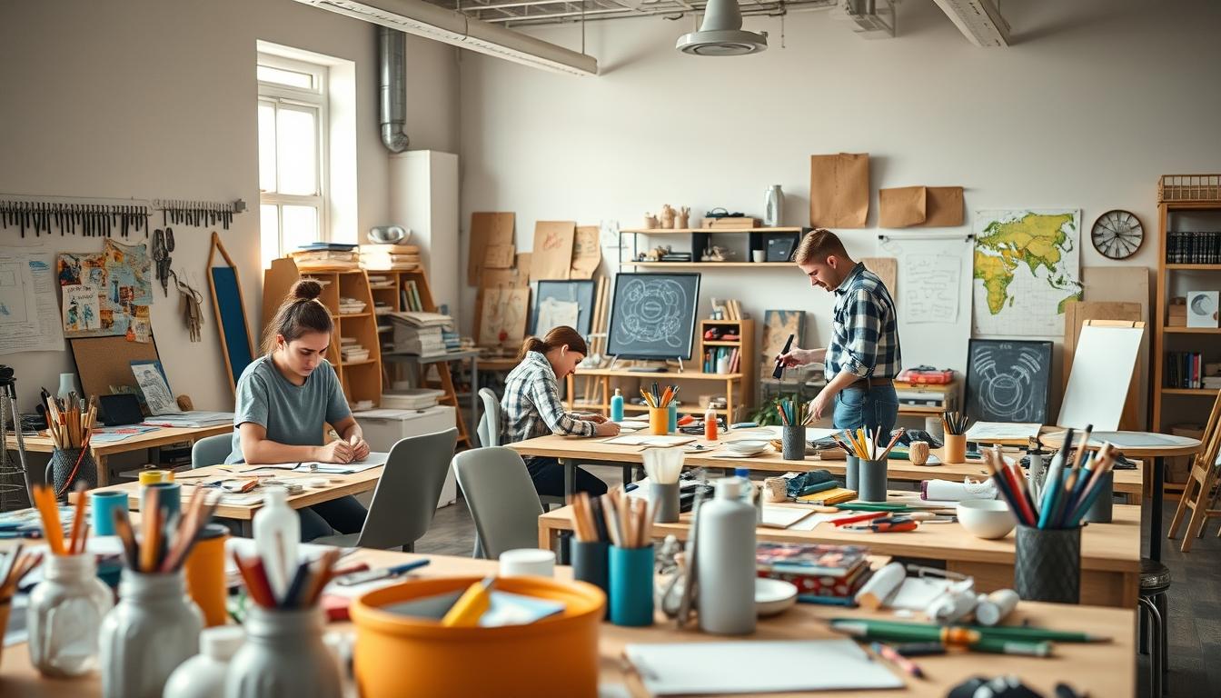 Modern university campus for students